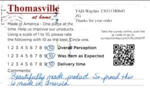 Diane West Chester PA EMP1445-SZM Survey Card