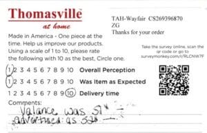 Survey Card Erin Thomaston