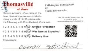 Linda Hermitage TN FV7365 Survey Card