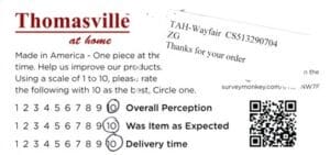 Luann Millersville MD WVAL7090 Survey Card