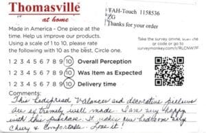 Patricia Milwaukee WI BQ7535 SQ7535-HHS VAL7535 SQ7535-PTC Survey Card