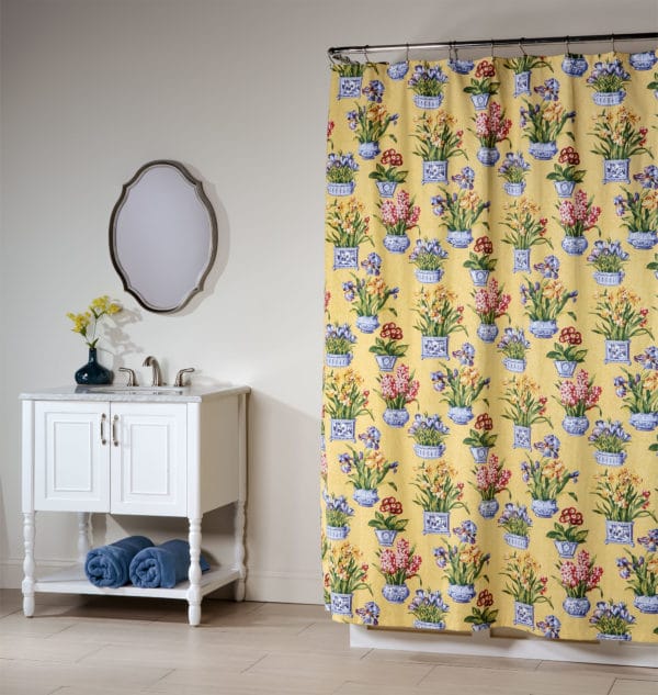 Melanie Buttercream Shower Curtain