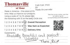 Sandra Beacon Falls CT TUP7535 Survey Card