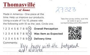 Sharon Marlton NJ BQ7535 FV7535 Survey Card