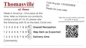 Sheila Roanoke TX 4PK-CP-BBL Survey Card