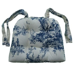 Bouvier Blue- Toile Chair Pad - Pack of 4