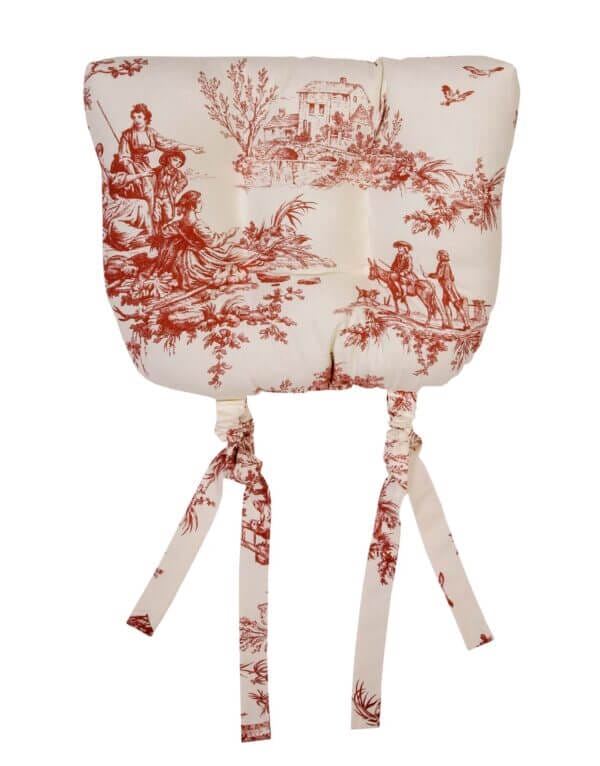 Bouvier Red - Toile Chair Pad - Pack of 4