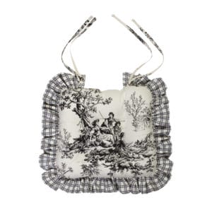 Bouvier Black - Toile Ruffled Chair Pad - Pack of 4