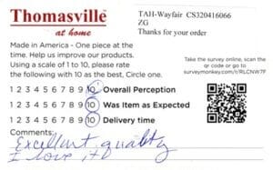 Leslie Loganville GA CSQL7100 Survey Card