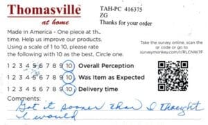 Theresa Boca Raton FL VAL7505 LTP7505-84 Survey Card