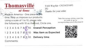 Claudia Oceanside CA SK1445 Survey Card