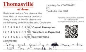 Natalie Walstonburg NC DQ7535 Survey Card