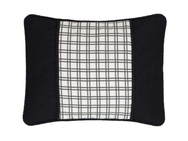Bouvier Black - Breakfast Pillow with Accent Bands