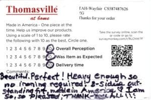 Carol Beaverton OR ES7250-CBL Survey Card