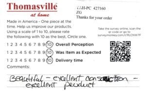 Cathy Jacksonville FL SK7535 Survey Card