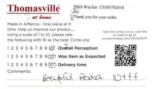 Nancy Dudley MA WVAL7555 Survey Card