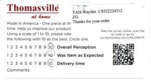 Jacklyn Lansing MI SB-P003-5403 Survey Card