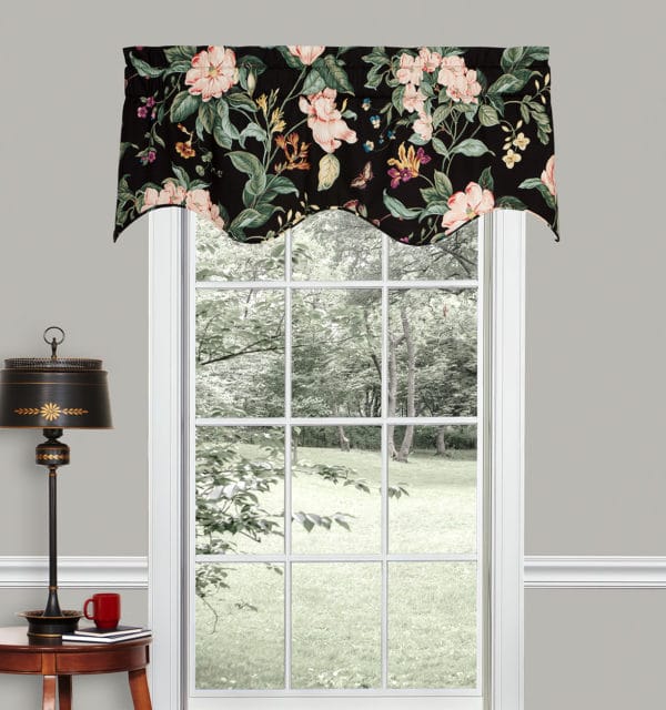 Garden Images Black Scalloped Filler Valance