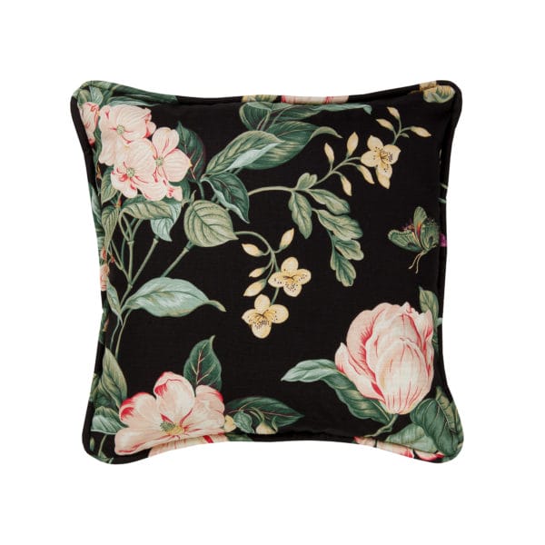 Garden Images Black 17" Square Pillow