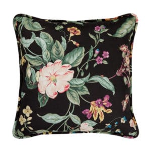 Garden Images Black 20" Square Pillow