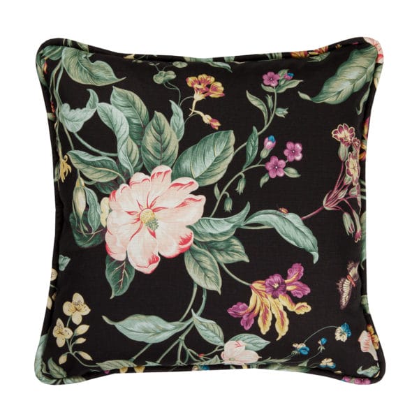 Garden Images Black 20" Square Pillow