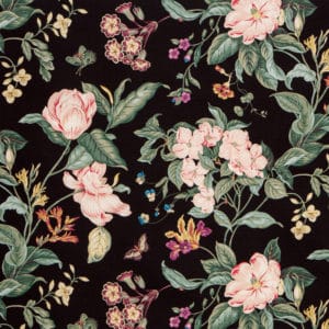 Garden Images Black Fabric By the Yard - Main Print