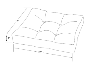 Sunbrella Tufted Ottoman Cushion (outdoor) 21x17x4