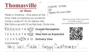 Earl Hawkinsville GA TUP7525 SC7525 YD7525-PTM YD7525-CBR Survey Card