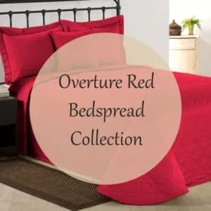 Overture Red Jacquard Bedspead Collection