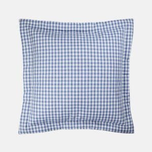 Virginia Blue and White check Euro sham image