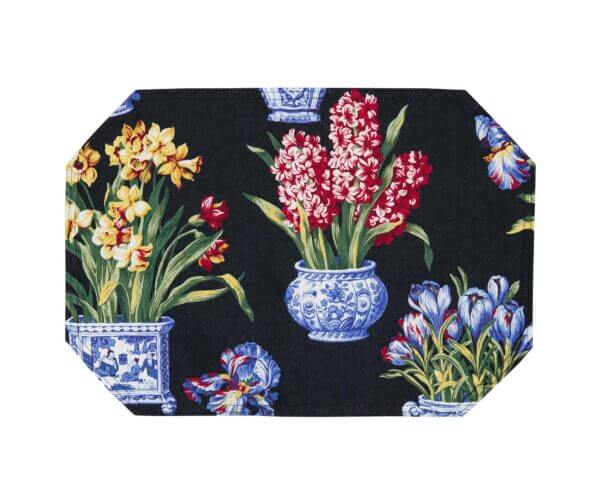 Melanie Black - Floral Placemats - Pack of 4