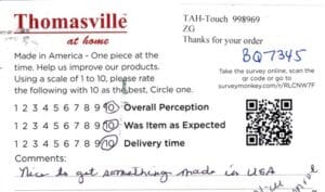 Alice West Monroe LA BQ7345 Survey Card