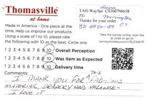 Anna Newington CT YD2950-24 Survey Card