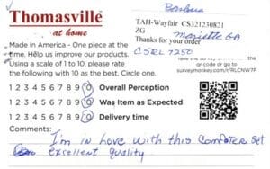 Barbara Mariette GA CSQL7250 Survey Card