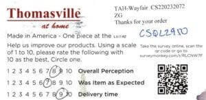 Becky Norwood NY CSQL2950 Survey Card