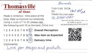 Beverly Cut Off LA SC2950-BBT Survey Card