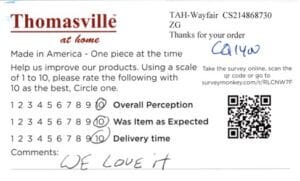 Bill Beverly Hills FL CQ1400 Survey Card