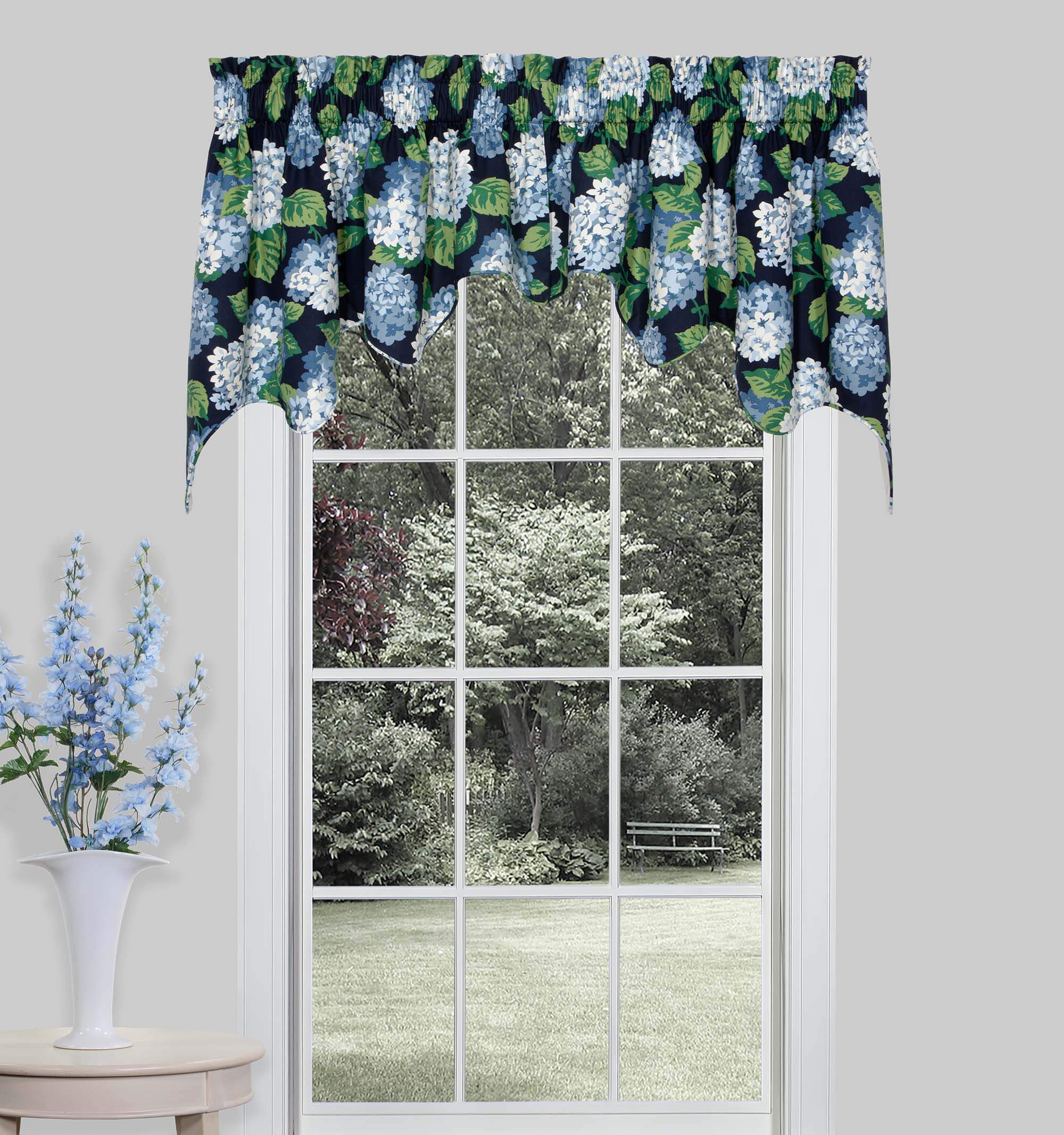 Summerwind Blue Scalloped Empress Swag Thomasville at Home