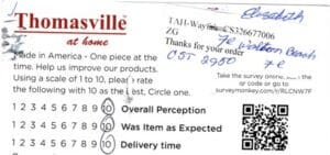 Elisabeth Fort Walton FL CST2950 Survey Card