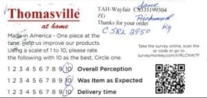 Jane Richmond KY CSQL2950 Survey Card