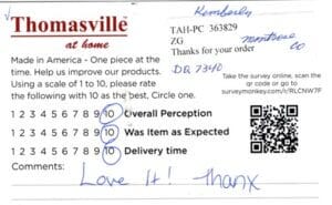 Kimberly Montrose CO DQ7340 Survey Card