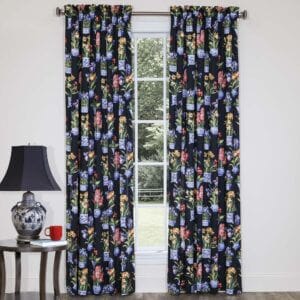 Melanie Black Rod Pocket Panels