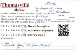 Linda Bamstead NH FV7250 EMP7250 Survey Card