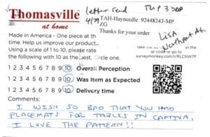 Lisa Northport AL TUP3300 Survey Card