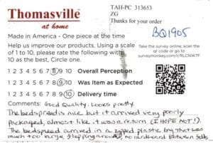 Maria Stratford CT BQ1905 Survey Card