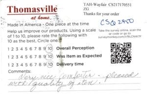 Miriam Chesterfield SC CSQ2950 Survey Card