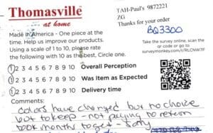 S Boynton Beach FL BQ3300 Survey Card