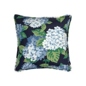 Summerwind Blue Square Pillow - Floral