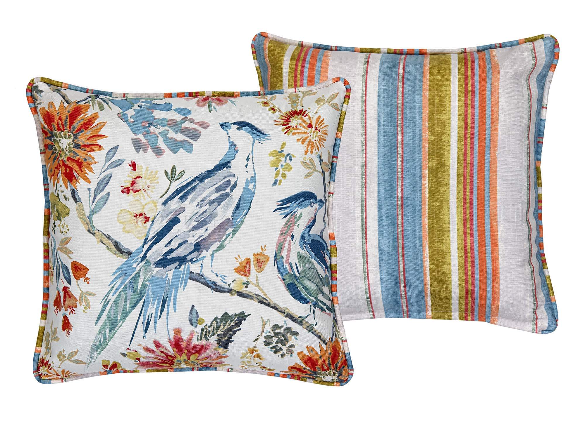 Chameleon pillow image showing front and back of pillow