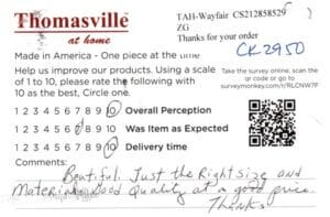 Sarah Vonore TN CK2950 Survey Card